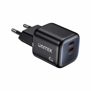 2x GAN 45 W verkkolaturi, 2x USB-C PD, QC