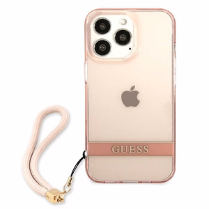 Guess Translucent Stap Case for iPhone 13 Pro Max - Pink