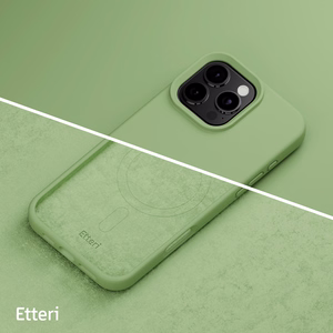 Etteri Silikoninen Mag suojakuori iPhone 16 Pro Max 6,9:lle vaaleanvihreä