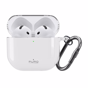 Puro 0.3 Nude -suojakuori AirPods 4:lle - läpinäkyvä
