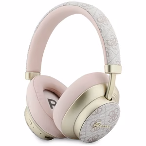 Wireless headphones Guess ENC 4G Gold Script Metal pink