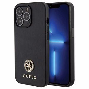 Guess Strass Metal Logo iPhone 13 Pro 6.1" Suojakuori - musta