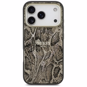 Guess Python Pattern MagSafe -kuori iPhone 17 Pro Max ruskea