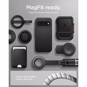 Spigen Liquid Air Mag MagSafe -suojakuori Google Pixel 11 Pro XL -mallille, mattamusta