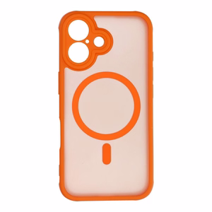 Suojakuori iPhone 16:lle Full Matte Mag Cover MagSafe-yhteensopiva oranssi