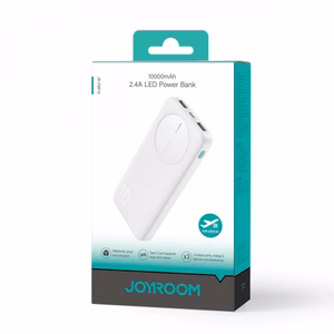 Powerbank Joyroom JR-PBF12 10000mAh 2.4A 2x USB-A 1x USB-C - valkoinen