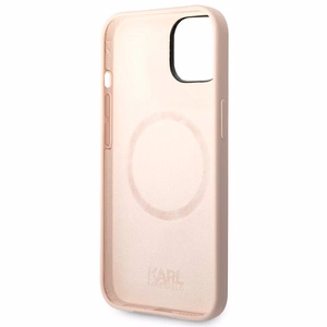 Karl Lagerfeld KLHMP14MSSKCI iPhone 14 Plus 6.7 kovakuori vaalea vaaleanpunainen / vaalea vaaleanpunainen Silicone Karl & Choupette Magsafe