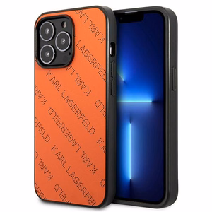 Karl Lagerfeld Perforated Allover Suojakuori iPhone 13 Pro Max 6.7" - Oranssi