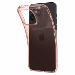 Spigen Crystal Flex Suojakuori iPhone 15 Pro Max:lle - vaaleanpunainen/läpinäkyvä