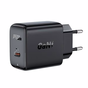 Acefast GaN USB Type-C 30W laturi, PD, QC 3.0, AFC, FCP musta (A21 black)