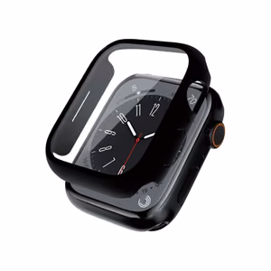 Crong Hybrid Watch Case suojakuori integroidulla lasilla Apple Watch 44 mm -kellolle, musta