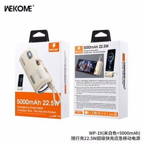 Power Bank WK Design "WP-19 Companion" kreminis 5000mAh (22.5W)