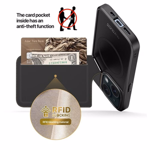 DUX DUCIS case RAFI II MAG with stand compatible with MagSafe for IPHONE 15 Plus black