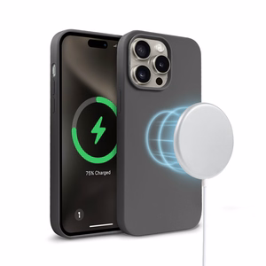 Crong Color Cover Magnetic MagSafe suojakuori iPhone 15 Pro -laitteelle, titaaninvärinen