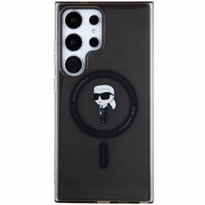 Karl Lagerfeld IML Ikonik MagSafe Suojakuori Samsung Galaxy S24 Ultralle - musta