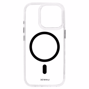 Liavec Glossy Magsafe läpinäkyvä suojakuori iPhone 13 Pro:lle musta