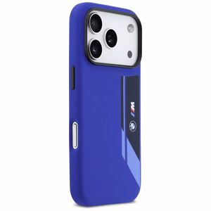 BMW M Silicon Vertical Logo MagSafe Suojakuori iPhone 17 Pro - laivastonsininen