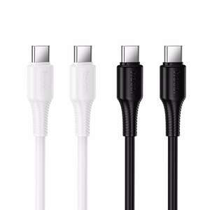 Kaapeli USB-C - USB-C Hoco 3A 60W 1 m X120 valkoinen