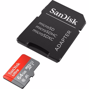 SanDisk muistikortti Ultra Android microSDXC 64GB 140MB/s A1 Cl.10 UHS-I + sovitin