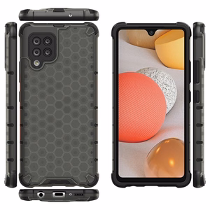 Honeycomb Case armor cover with TPU Bumper for Samsung Galaxy A42 5G black