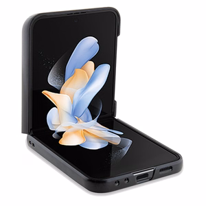 BMW nahkainen Hot Stamp -suojakuori Samsung Galaxy Z Flip 5:lle - musta