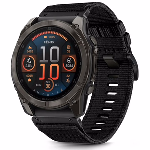Tech-Protect Nylon Classic Garmin Fenix 5X / 5X Plus / 6X / 6X Pro / 7X / 8 (51mm) Musta