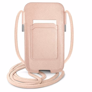 Guess Saffiano-hihna 6.1'' laukku - vaaleanpunainen