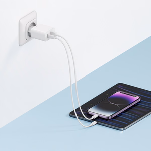 Cuktech A19 wall power adapter 30 W, USB-A and USB-C – white