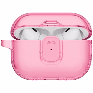 Uniq Glase Pro Suojakuori AirPods Pro 3:lle lukitussuojakuori - läpinäkyvä vaaleanpunainen
