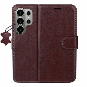 Smart Luxe nahkainen suojakuori Samsung Galaxy S26 Ultra ruskea