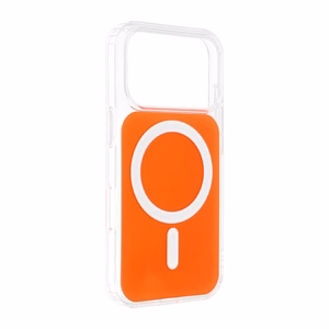 Case for Samsung S26 Clear Fusion Mag Cover compatible with MagSafe hermes orange