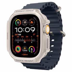 Spigen Rugged Armor kotelo Apple Watch Ultra 1 / 2 (49mm) - beige