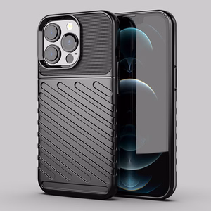 Thunder Case Joustava Kova Rugged Cover TPU Kotelo iPhone 13 Pro musta