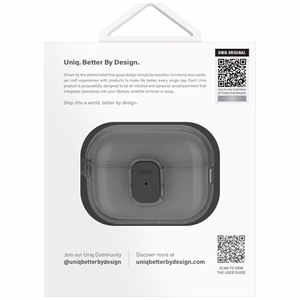 Uniq Glase Pro Suojakuori AirPods Pro 2:lle - musta