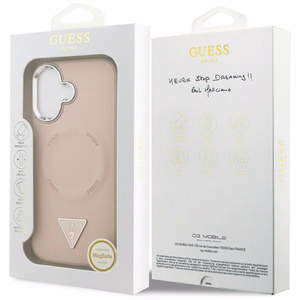 Guess Triangle Logo MagSafe -suojakuori iPhone 17 - pinkki