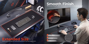 Large Gaming Mouse Pad with Stitched Edges 800x300