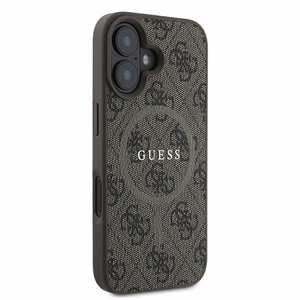 Guess 4G Ring Classic Logo MagSafe Suojakuori iPhone 16 Plus:lle - Ruskea