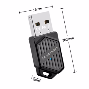 Wozinsky WAX-900 Dual-Band USB Wi-Fi 6 Adapter with Bluetooth 5.4 - Black