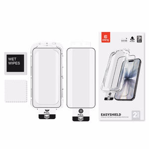 Crong EasyShield 2-Pack tempered-glass screen protectors for iPhone 17e / 16e / 14 / 13 / 13 Pro, 2 pcs.
