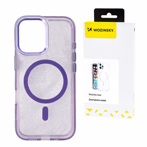 Wozinsky Glitter Suojakuori MagSafe Samsung Galaxy S24 FE:lle - violetti glitterillä