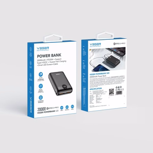 VEGER varavirtalähde 20000 mAh PD QC3.0 2A 22,5W S20 (W2053) musta