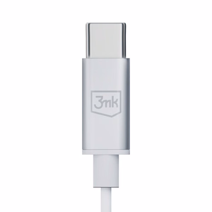 Kuulokkeet 3mk Wired Earphones USB-C valkoinen