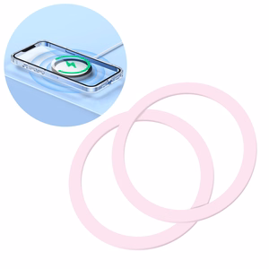 Joyroom metalliset magneettiset renkaat älypuhelimelle 2 kpl vaaleanpunainen (JR-Mag-M3)