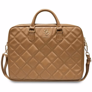 Guess Quilted 4G bag for a 16" laptop - brown