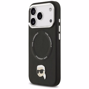 KARL LAGERFELD suojakuori IPHONE 17 Pro:lle MagSafe-yhteensopiva KLHMP17LPSMLRKLK (PU Karl Pin) musta