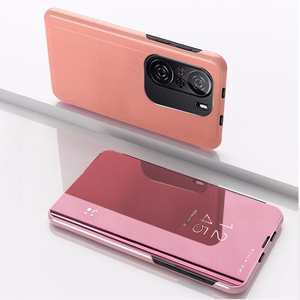 Clear View Kotelo kansi Xiaomi Redmi K40 Pro+ / K40 Pro / K40 / Poco F3 vaaleanpunainen