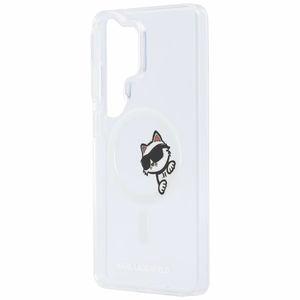 Karl Lagerfeld IML Peekaboo Choupette case for Samsung Galaxy S26 Ultra, with MagSafe, clear