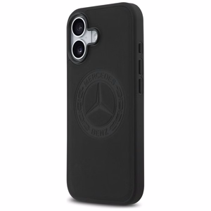 Mercedes Nahkainen Vintage Logo MagSafe Suojakuori iPhone 17:lle - musta