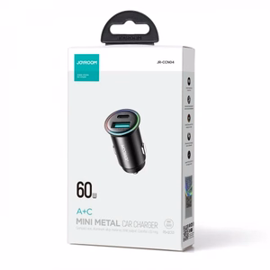 Car charger Joyroom JR-CCN04 USB-C/USB-A 60W black