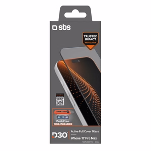 SBS suojalasi D3O-teknologialla asennustyökalulla iPhone 17 Pro Max:lle